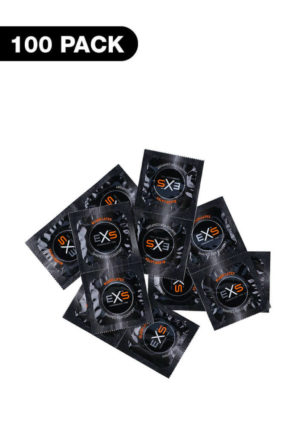Exs Black Latex Condoms - 100 pack